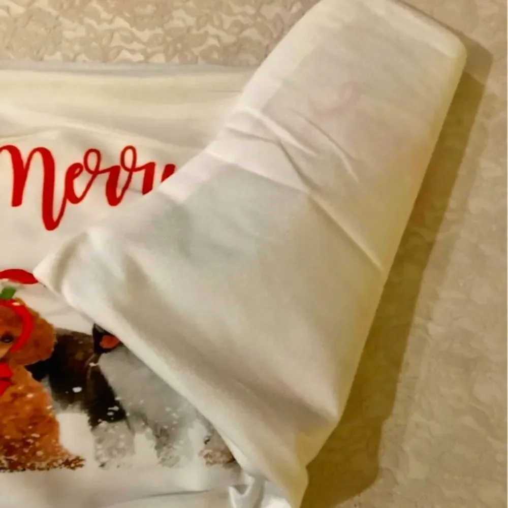 Merry Christmas Dogs Pillow Cover